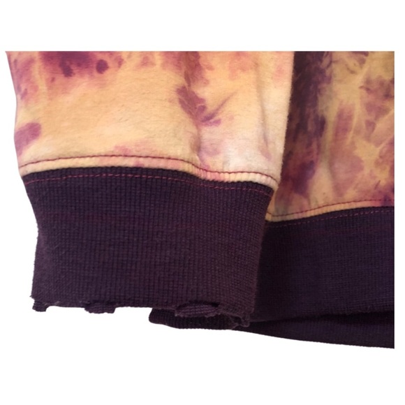 umgee Oversized Tie Dyed Distressed Scoop Neck Pullover Size Large - Picture 3 of 9